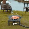 Outdoor Single Burner Portable Gas Stove Propane Cooker with Adjustable 0-20Psi Regulator Hose Camping Stove for Patio BBQ