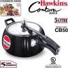 Hawkins CB50 Hard Anodised Pressure Cooker, 5-Liter,Black