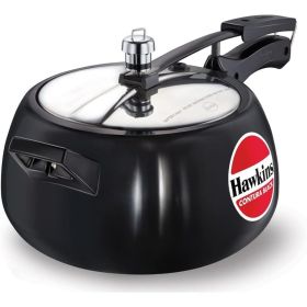 Hawkins CB50 Hard Anodised Pressure Cooker, 5-Liter,Black
