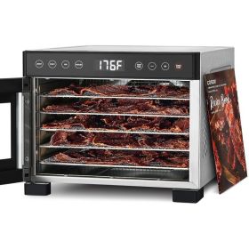 COSORI Food Dehydrator for Jerky, 176°F Temperature Control, 5 Stainless Steel Trays Dryer Machine, 4 Presets,8H Timer,for meat (Color: Bright Silver)