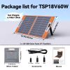 FF Flashfish 18V 60W Foldable Solar Panel Portable Solar Charger with DC Output USB-C QC3.0 for Phones Tablets Camping RV Trip