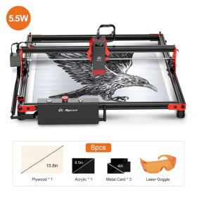 Ortur Laser Master 2 ProS2 40*40cm Table Lase Engraver Cutter For Woodworking Powerful Wood Metal CNC Engraving Cutting Machine (Color: DIY KIT 5.5W)